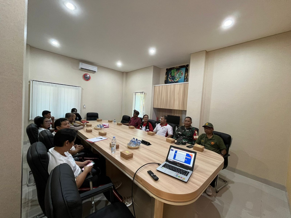 BERLANGSUNG RAPAT KOORDINASI PEMBENTUKAN IMB BNN DI DESA MENGWITANI.